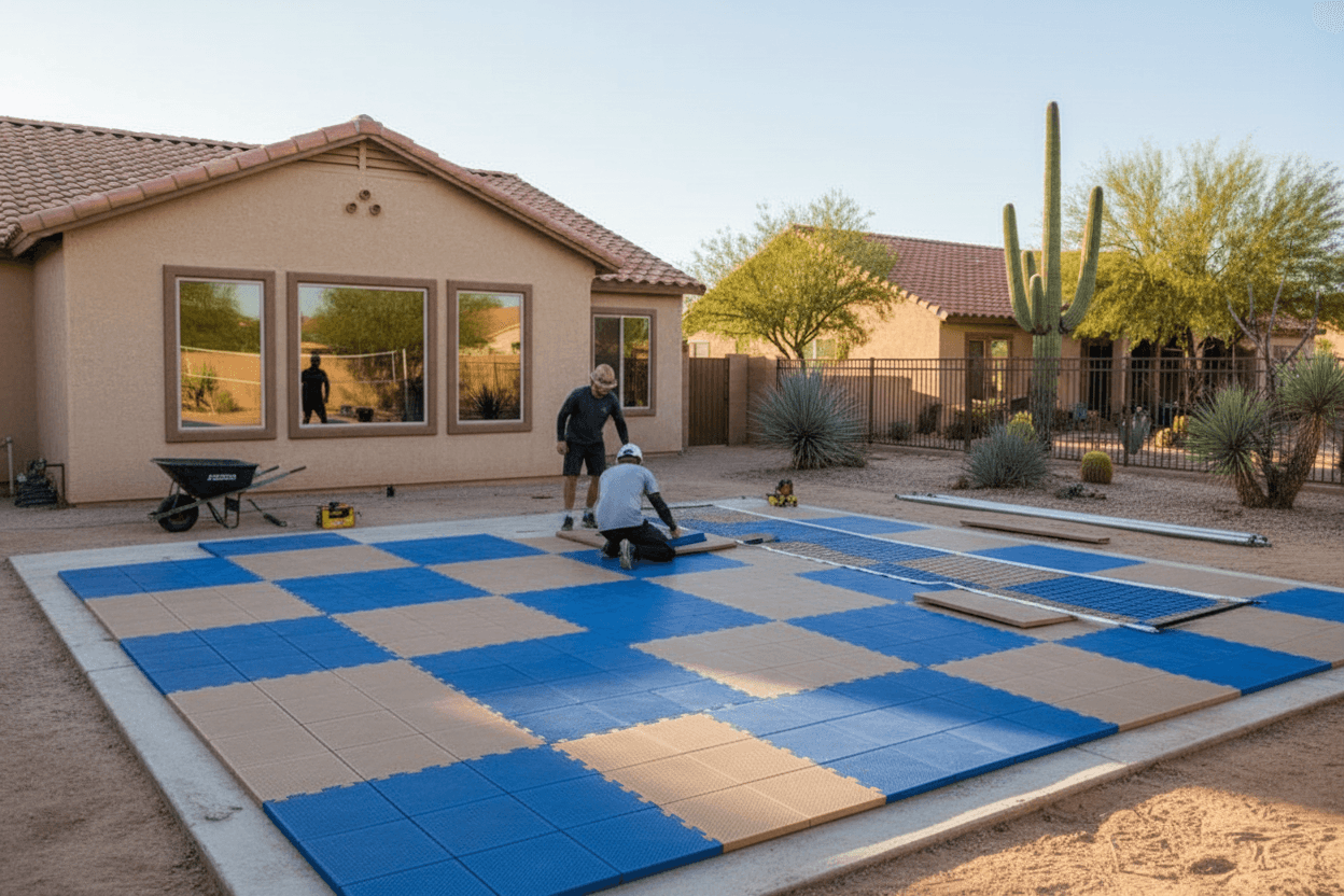 Volleyball Court Installation