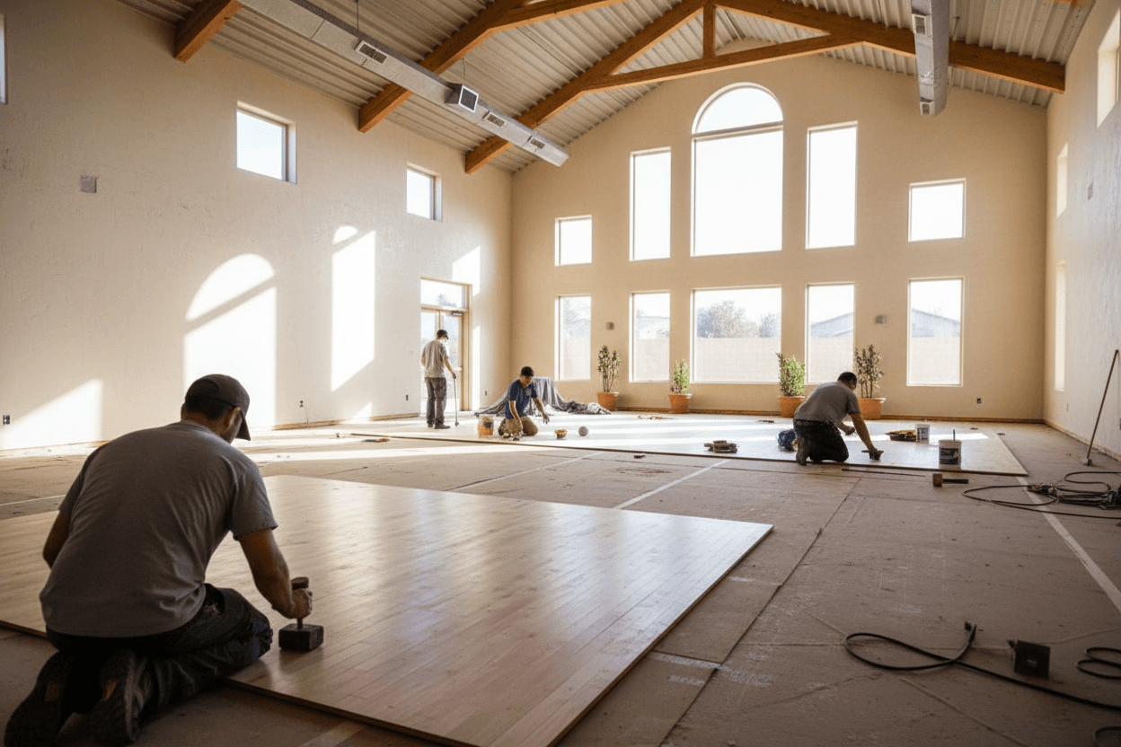 Hardwood Gymnasium Flooring